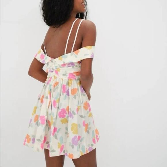 For Love & Lemons NWT Johannes Floral Mini Dress In Pastel Multicolor size Small - Picture 5 of 11